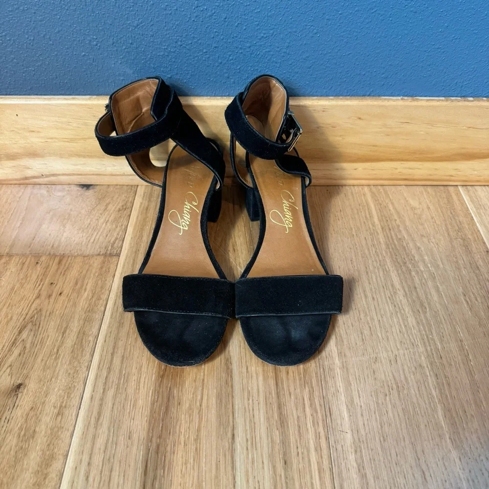 Arturo Chiang Hannan Black Block Heeled Sandals Size 8 - Picture 5 of 12